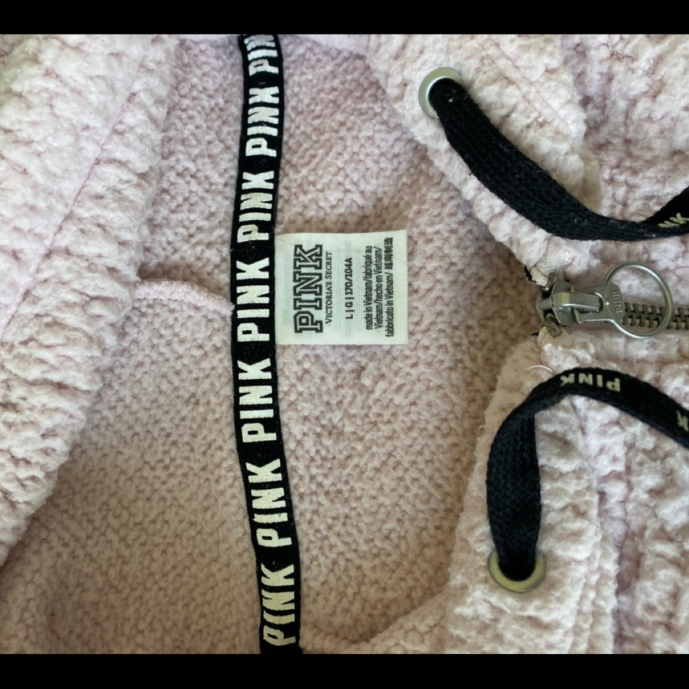 PINK Sherpa 3/4 zip Hoodie - Picture 4 of 4